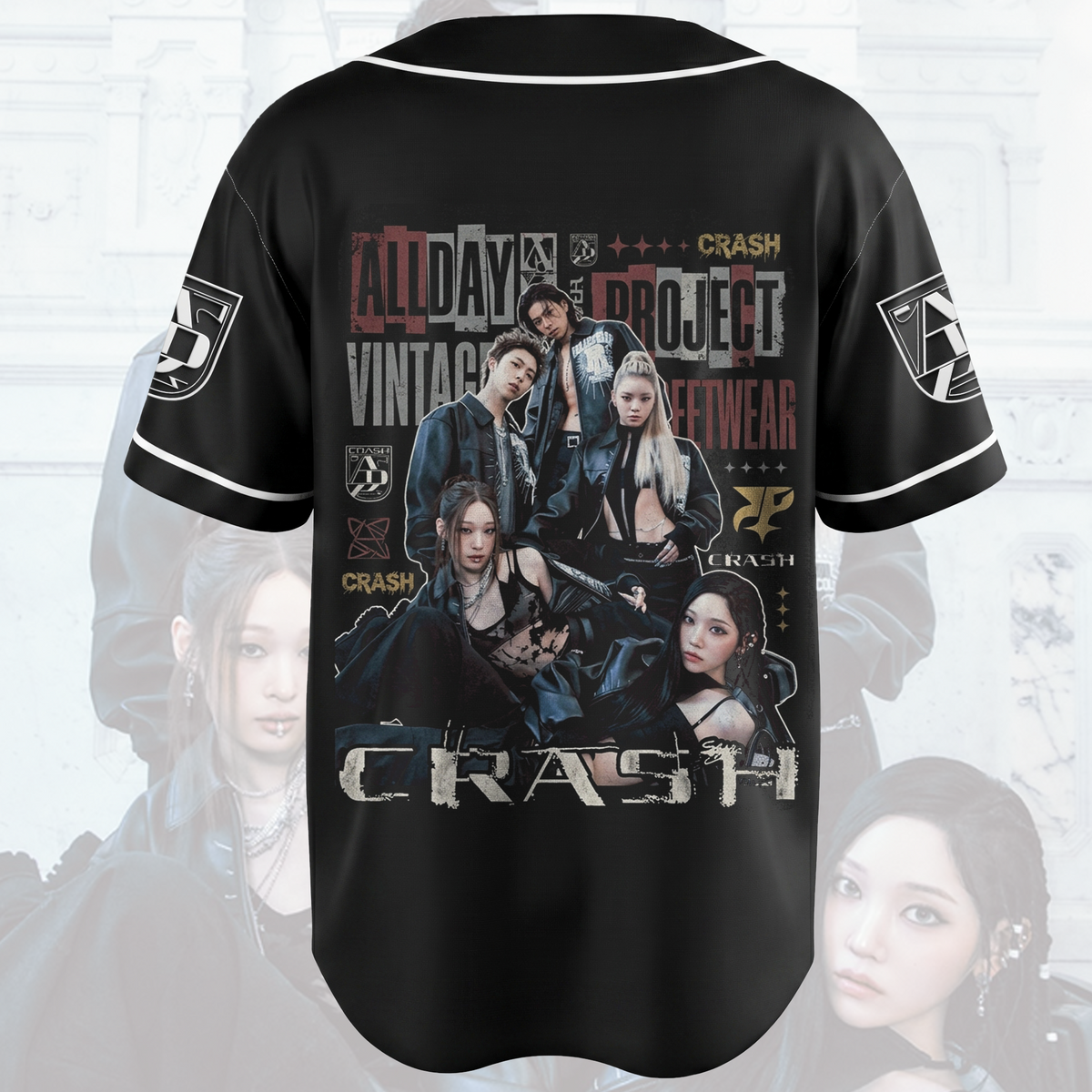 ALLDAY PROJECT Crash Album Vintage 90er Jahre Bootleg Baseballtrikot Geschenk für Fans