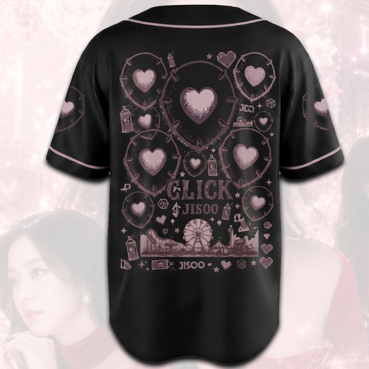 Blackpink Jisoo Click Album Baseballtrikot Geschenk für Fans
