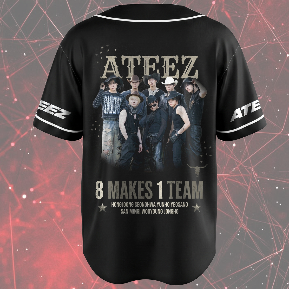 Vintage ATEEZ Hongjoong Enough Baseballtrikot Geschenk für Fans