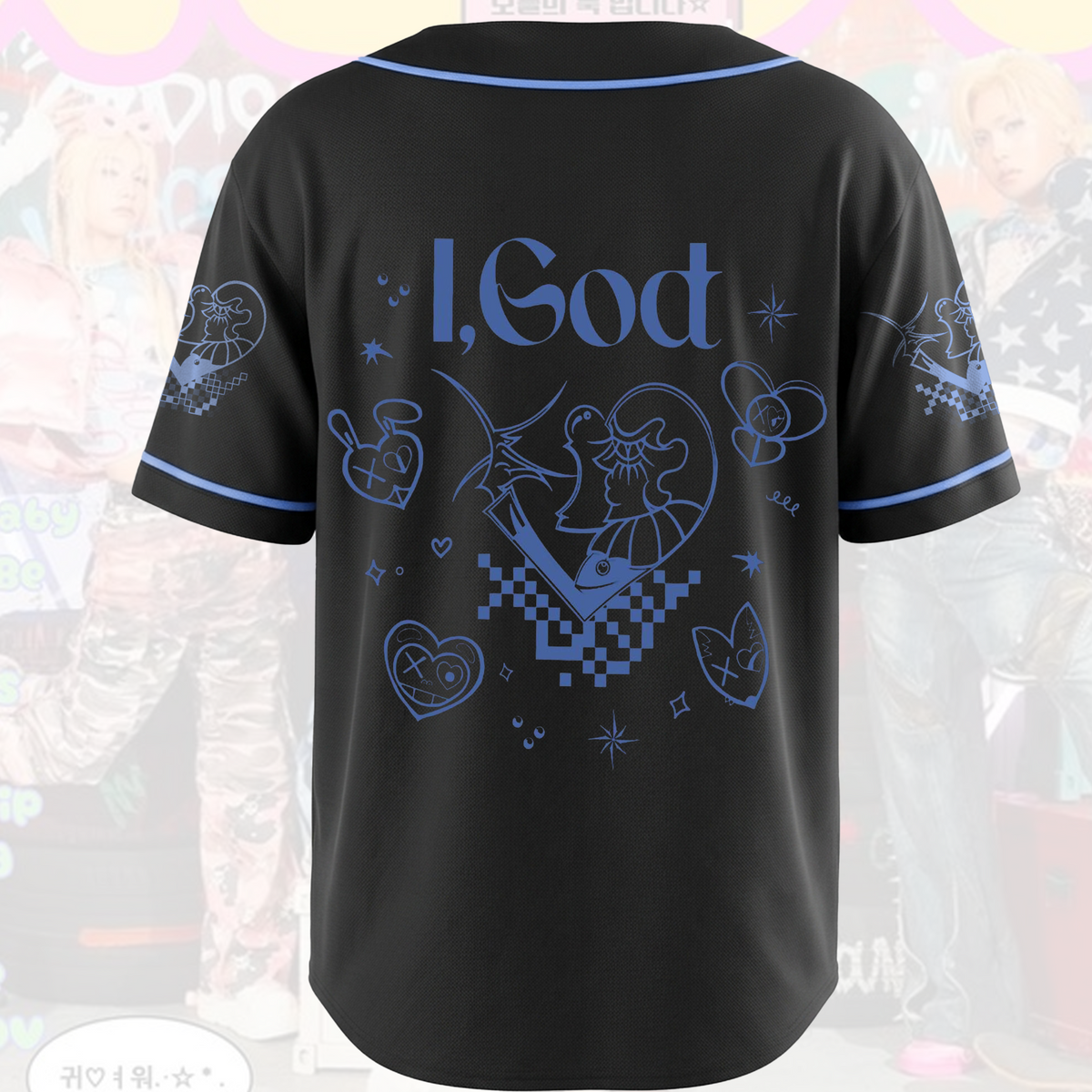 XLov I God Tour Baseball-Trikot Streetwear Konzert-Outfit Geschenk für Fans