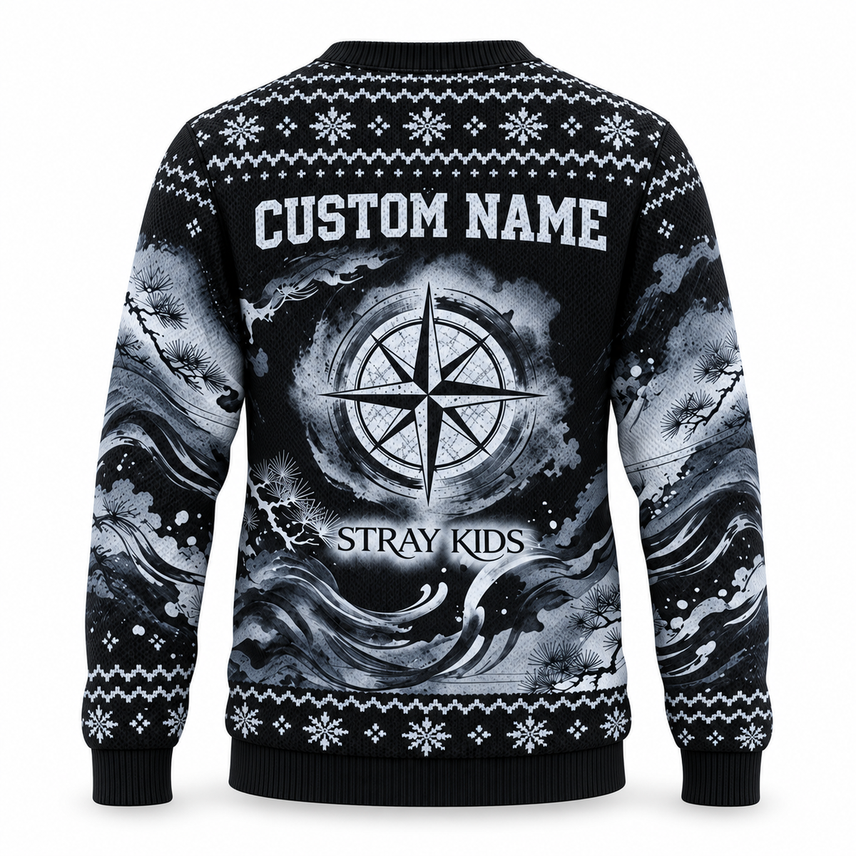Stray Kids RUN IT Benutzerdefinierter Name Hässlicher Weihnachtspullover, Personalisiertes STAY Weihnachtsgeschenk