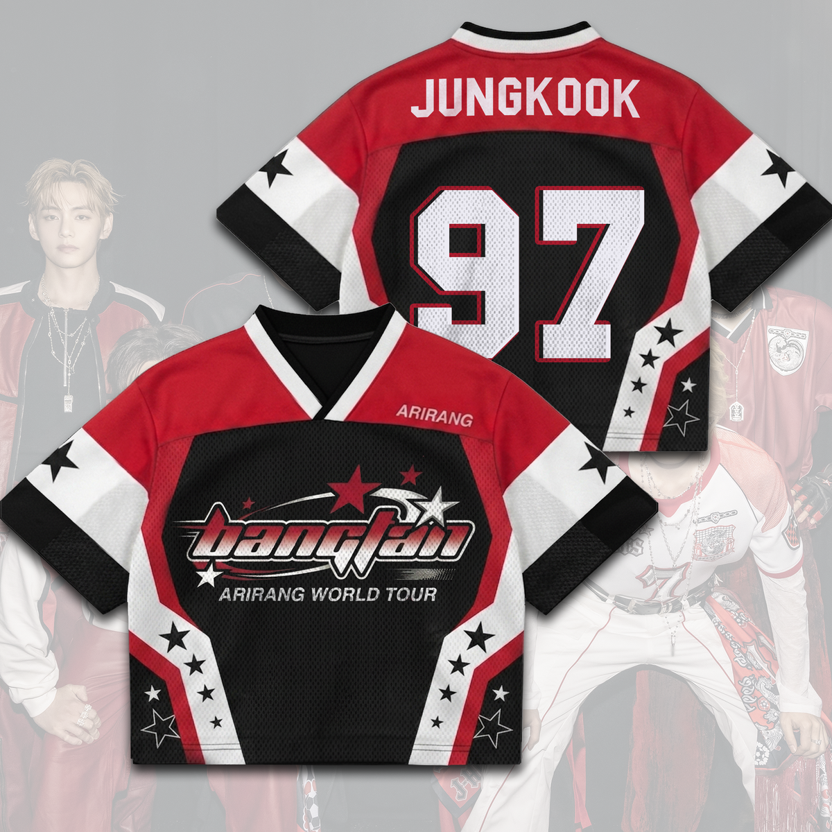 Bangtan Boys BTS Worldtour 2026 gemischtes Mesh-Trikot Geschenk für Fans