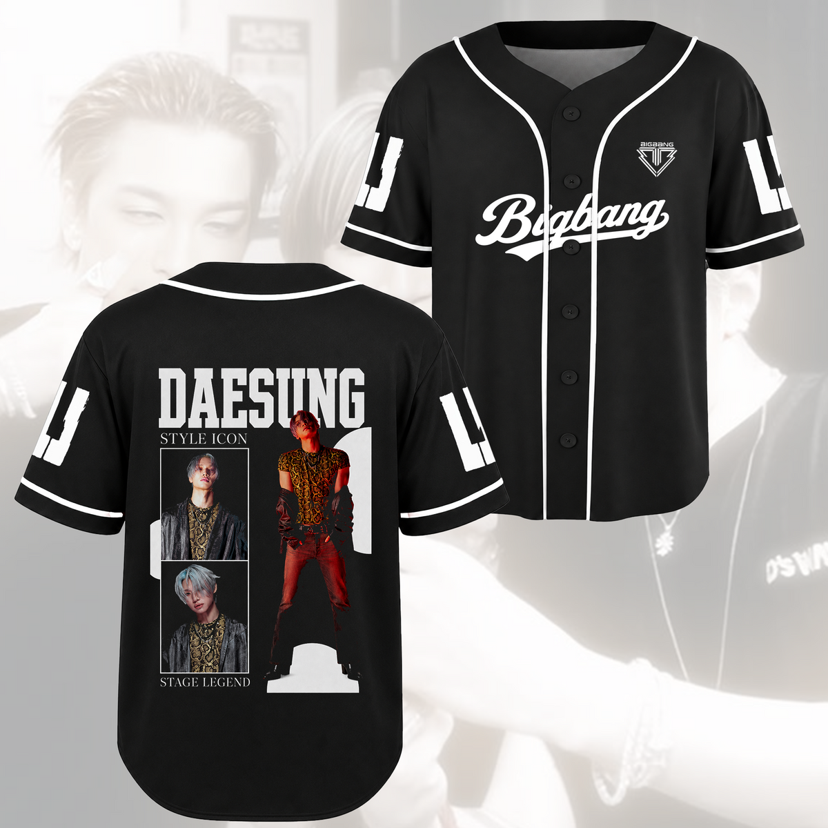 Stilvolles Big Bang Biiig Baseball-Trikot Fan-Geschenk für Fans