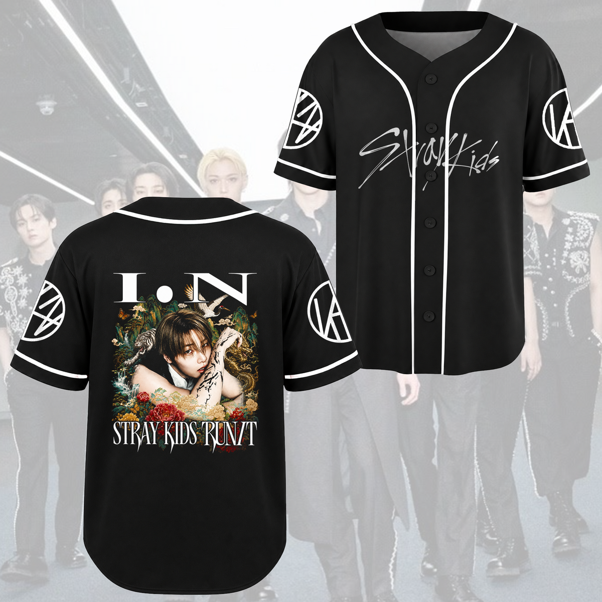Marvelous Bang Chan Stray Kids Baseball-Trikot Run It K-Pop Geschenk für Fans