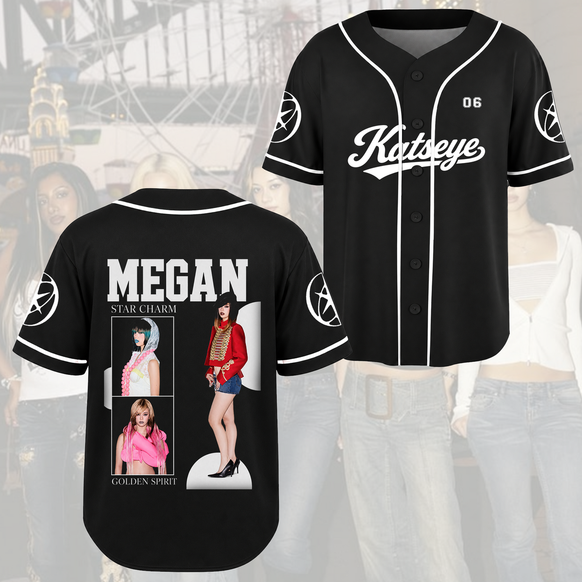 KATSEYE Streetwear Baseball-Trikot The Wildworld Tour Outfit Geschenk für Fans