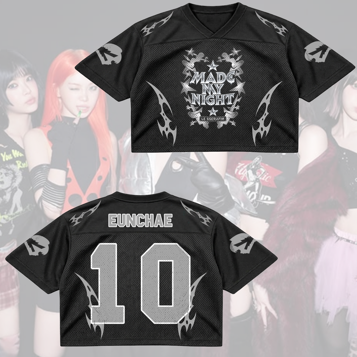 Metal LE SSERAFIM Pureflow Tour Mixed-Mesh-Trikot, hat mir den Abend versüßt, Fan-Geschenke