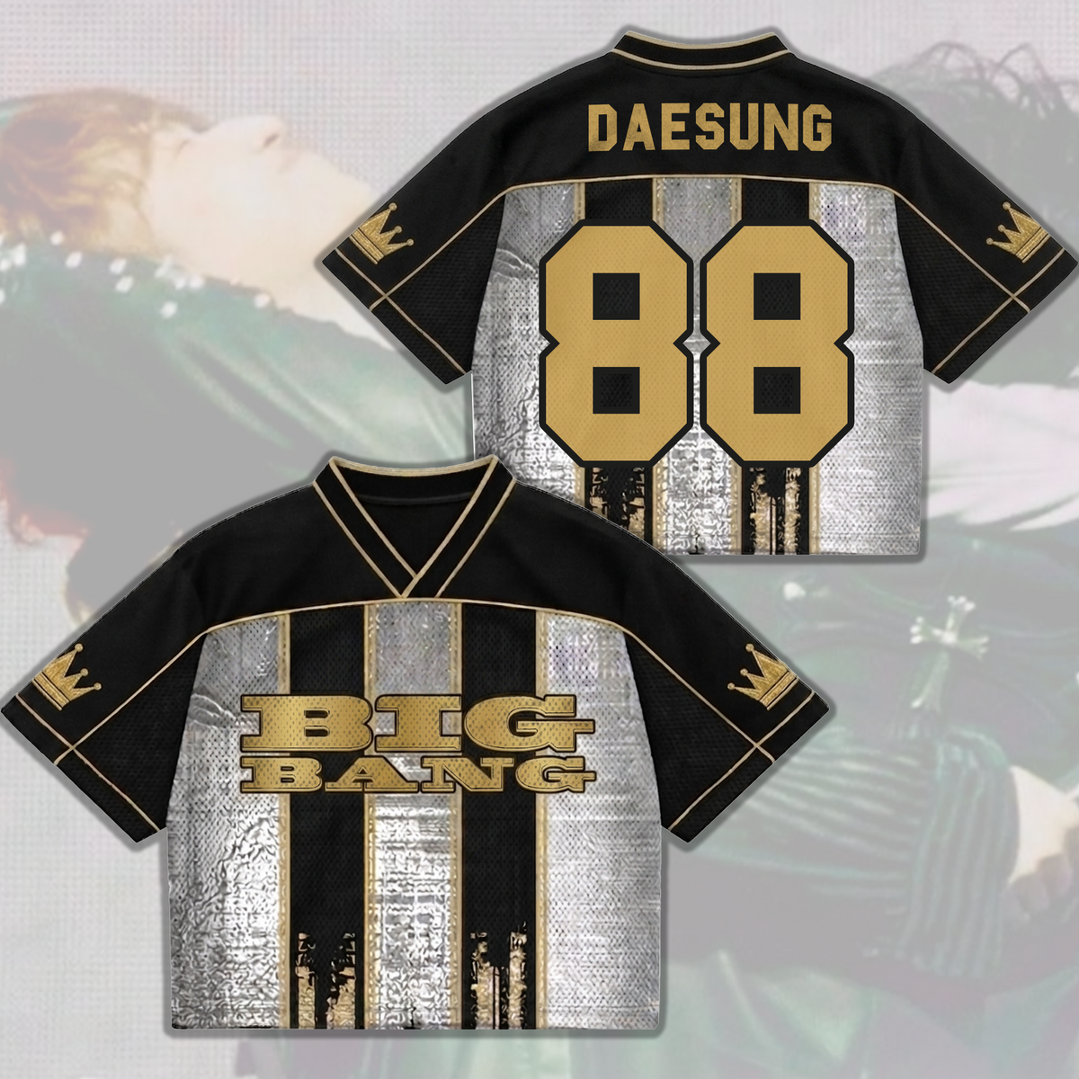 Retro BIGBANG 2026 Welttournee Mixed-Mesh-Trikot Streetwear Konzert-Outfit Geschenk für Fans