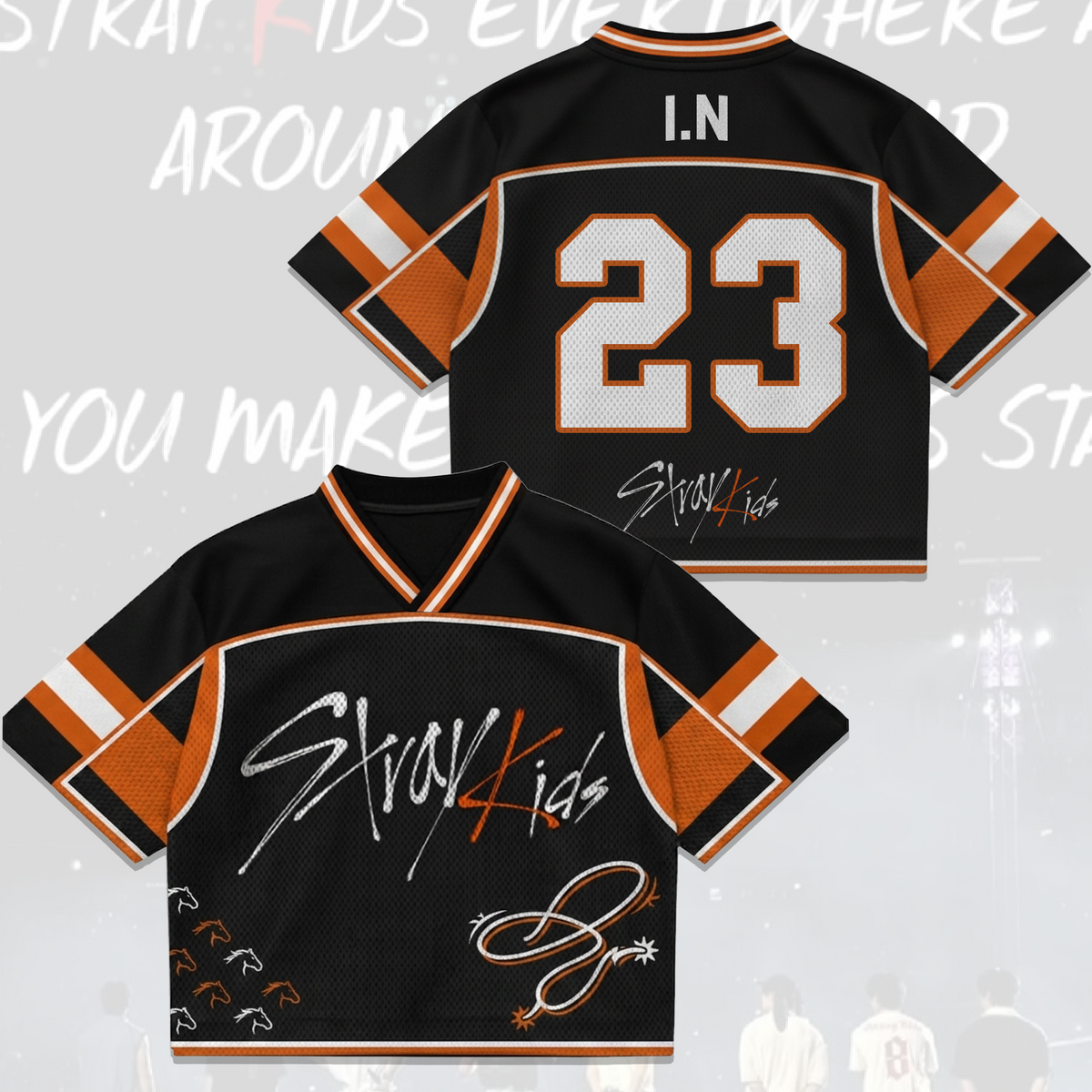 Wild West Horizon Stray Kids Konzert Mixed Mesh Trikot Fan-Edition