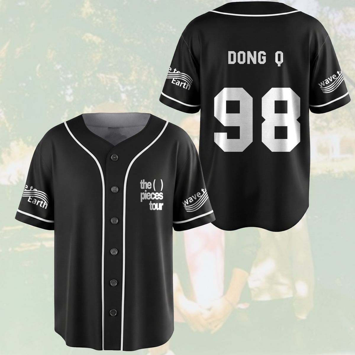 The Piece Tour Wave To Earth Schwarzes Baseballtrikot Geschenk für Fans
