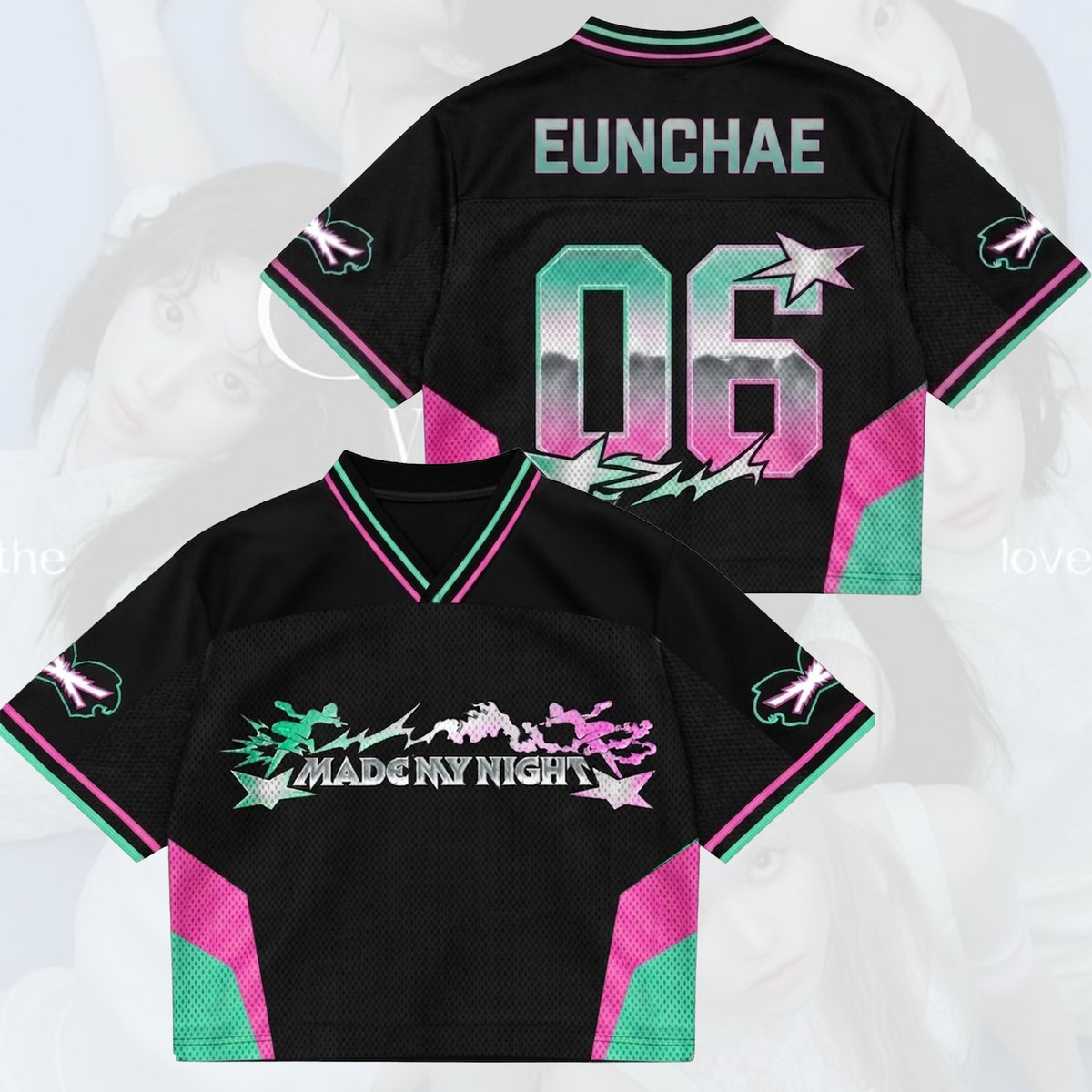 Episches LE SSERAFIM „Made My Night“ Mixed Mesh Jersey Pureflow Tour-Geschenk für Fans