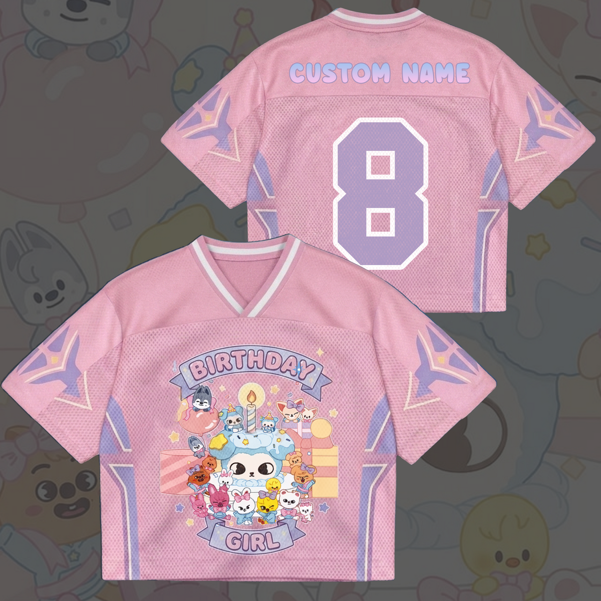 Personalsiertes Stray Kids Mesh-Jersey zum Geburtstag für Jungen und Mädchen, Geschenk für Fans