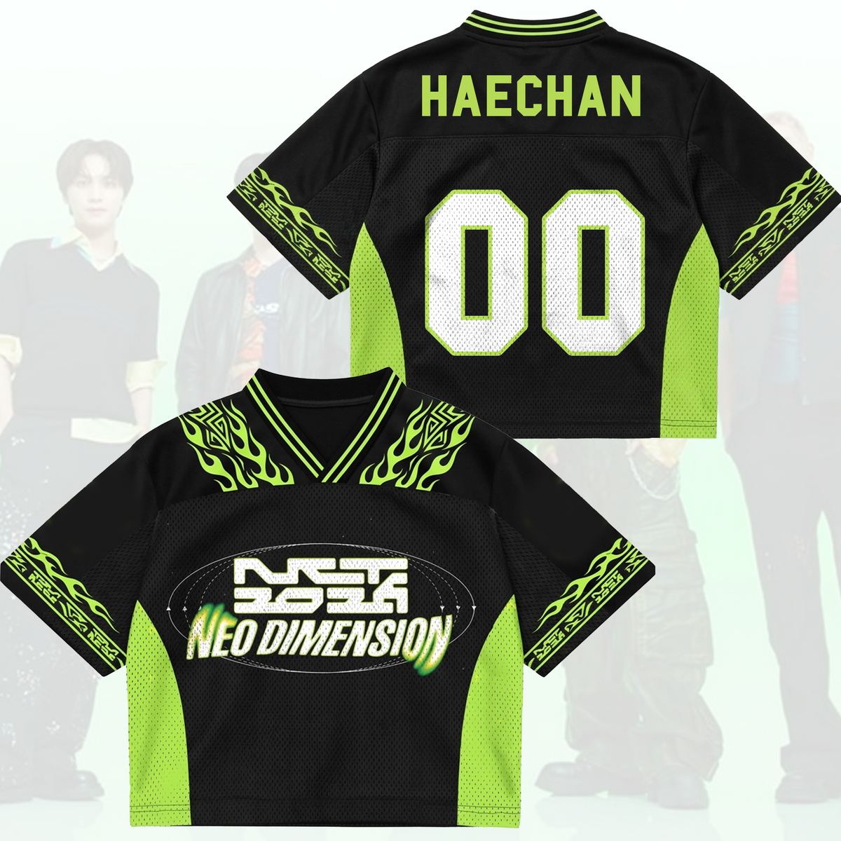 NCT 127 Neo Dimension Neo City Flame Mixed Mesh Jersey Konzert-Outfit Fan-Geschenke