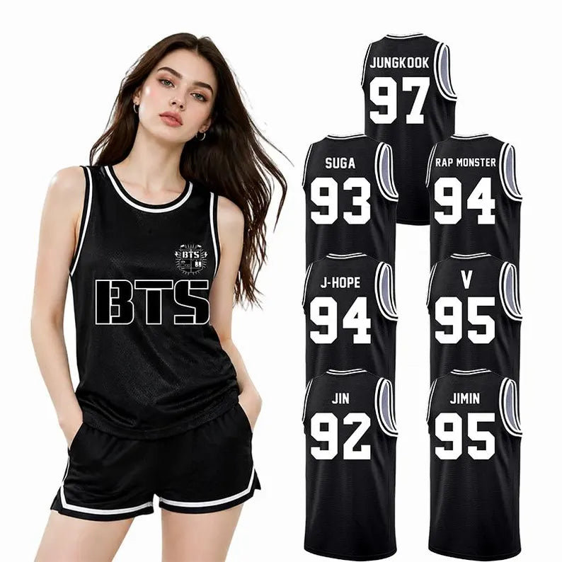 BTS World Tour 2026 Basketball-Trikot – K-Pop Konzert-Shirt Geschenk für ARMY-Fans