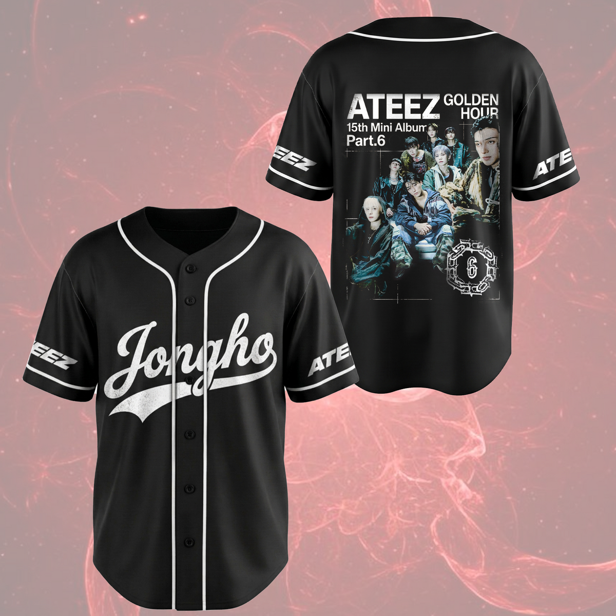 Ateez Golden Hour Teil 5 Albumkonzept Konzert Baseballtrikot Fan-Edition