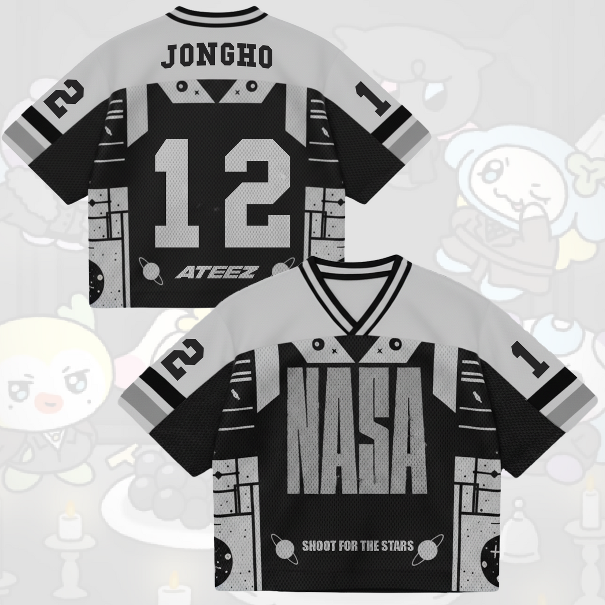 Hot Shoot For The Stars Nasa Ateez Golden Hour Song Mixed Mesh Jersey
