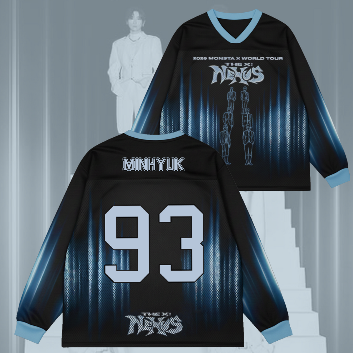 Monsta X World Tour Mesh Splicing Long Sleeved Gift For Fans