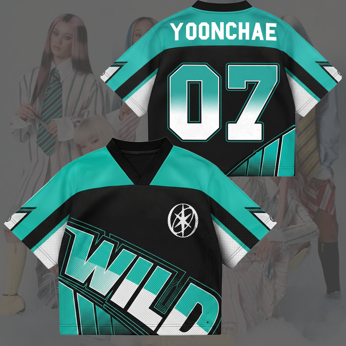 Sporty Chic Wild Katseye The WildWorld Tour Mesh-Jersey Eyekons Edition