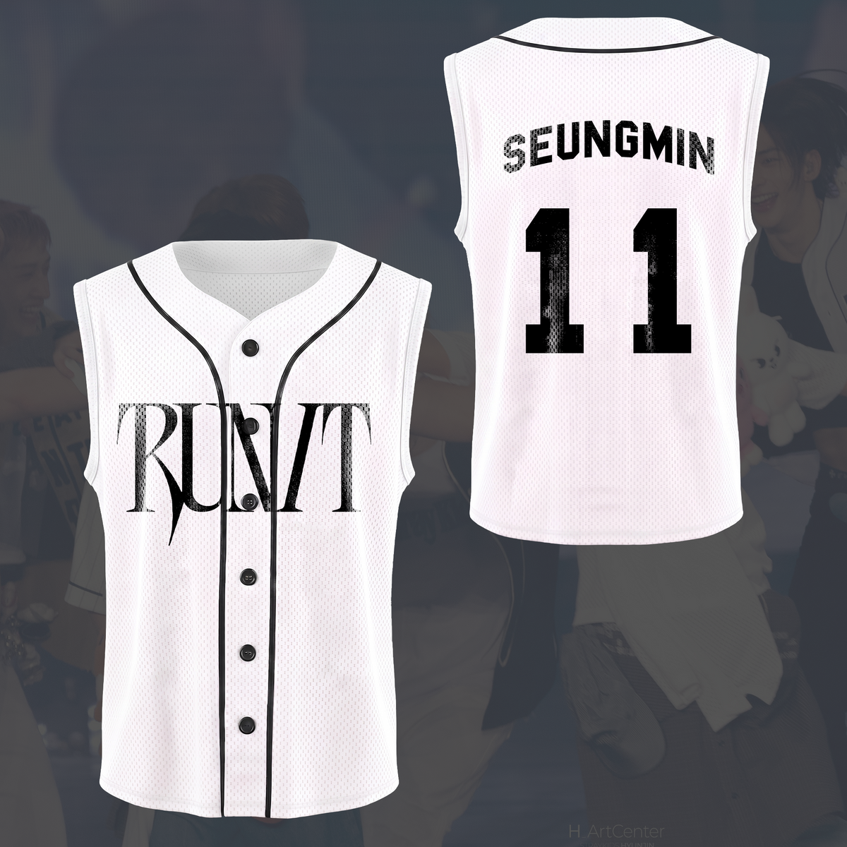 Stray Kids Run It World Tour Ärmelloses Mesh-Baseballtrikot Geschenk für Fans