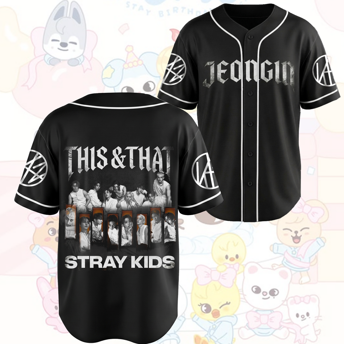 Vintage Stray Kids This That Album Baseball-Trikot Streetwear Geschenke für Stay