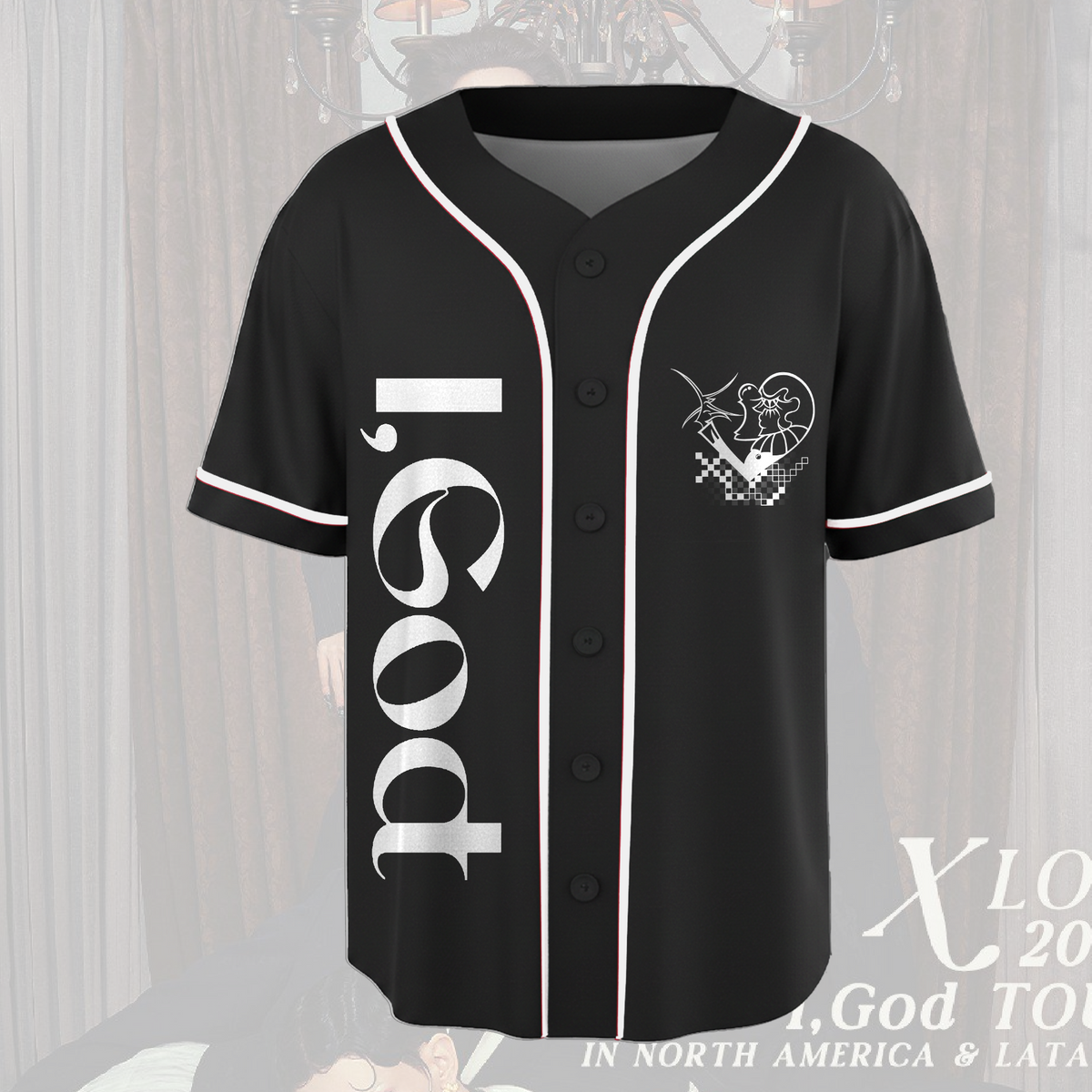 XLov I God Tour Nordamerika Konzert Baseball-Trikot Geschenk für Fans