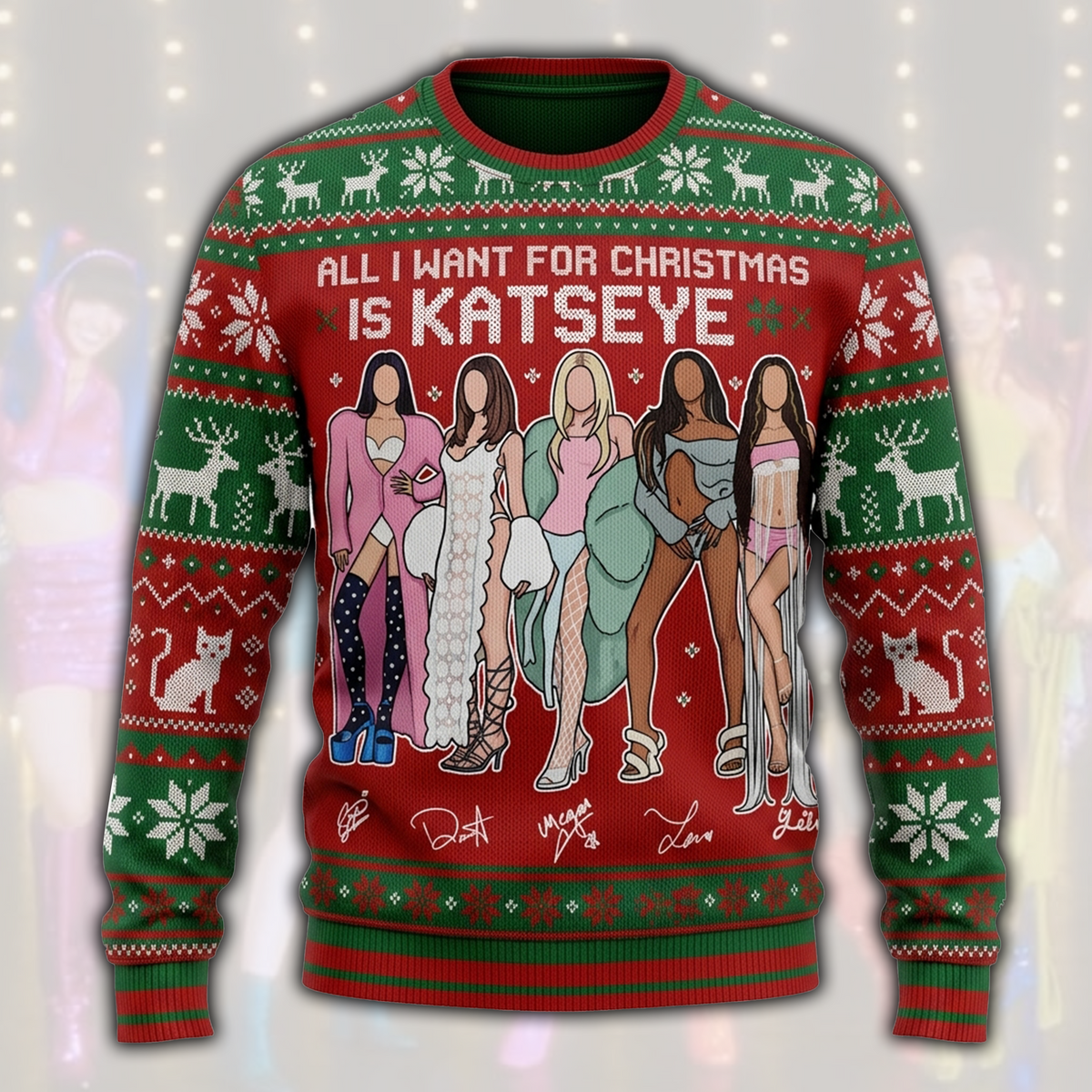 Katseye The Wildworld Tour Hässlicher Weihnachtspullover Fan-Edition