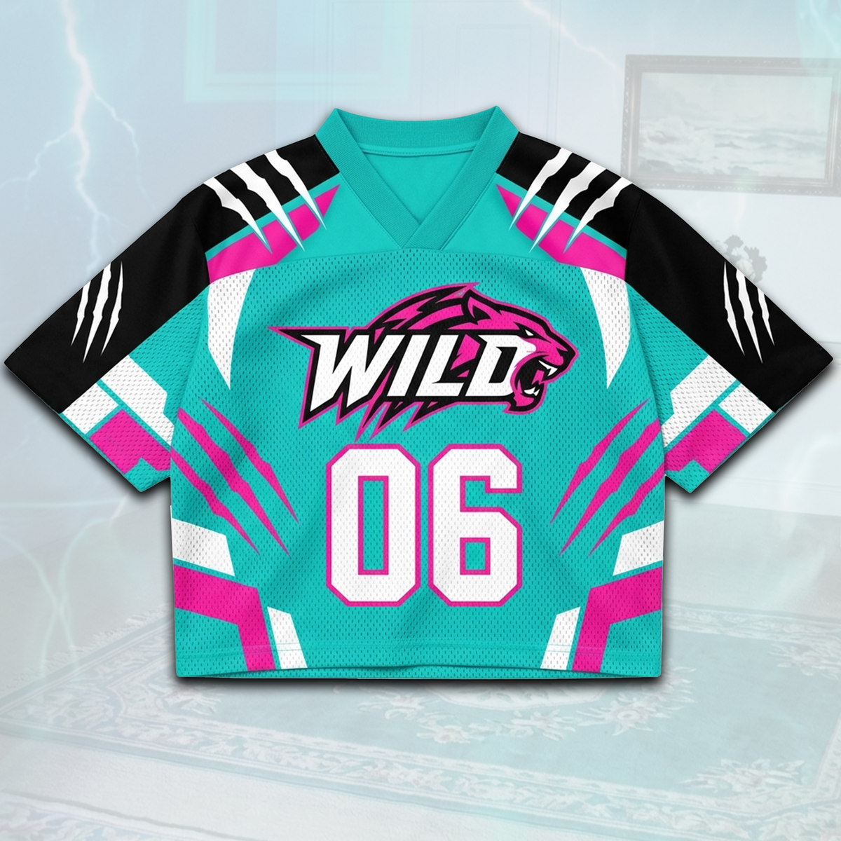 KATSEYE Wild Tour Sporty Purple Mixed Mesh Jersey für EYEKONS