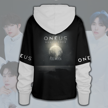Oneus Full Moon World Tour Shortstop Hoodie Comeback-Geschenk für Fans