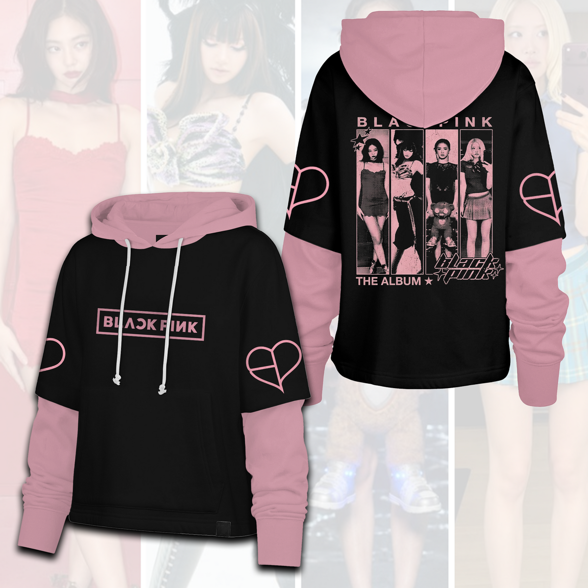 New Era Blackpink Streetwear Shortstop Kapuzenpullover Geschenke für Fans