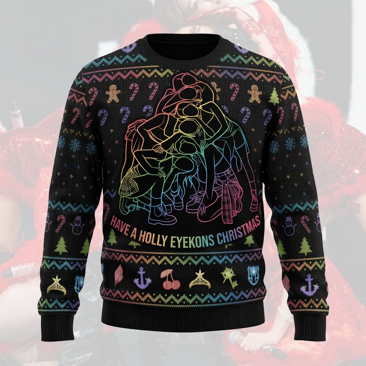Merry Katseye Ugly Christmas Sweater Fan-Edition