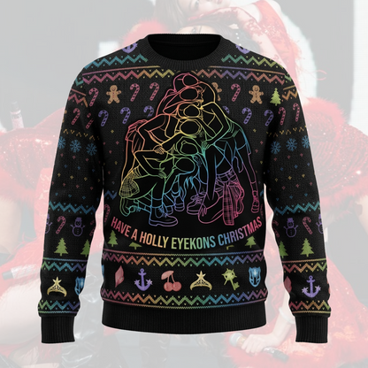 Merry Katseye Ugly Christmas Sweater Fan-Edition