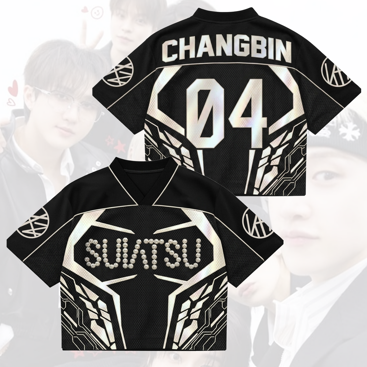SUIATSU Stray Kids gemischtes Mesh-Trikot „Run It“-Tour-Geschenk für Fans