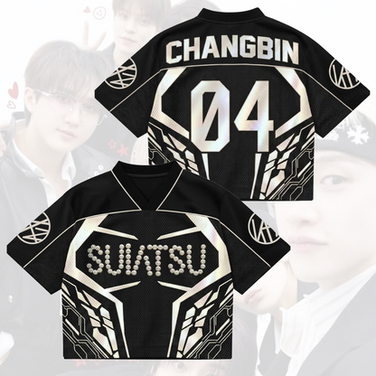 SUIATSU Stray Kids gemischtes Mesh-Trikot „Run It“-Tour-Geschenk für Fans