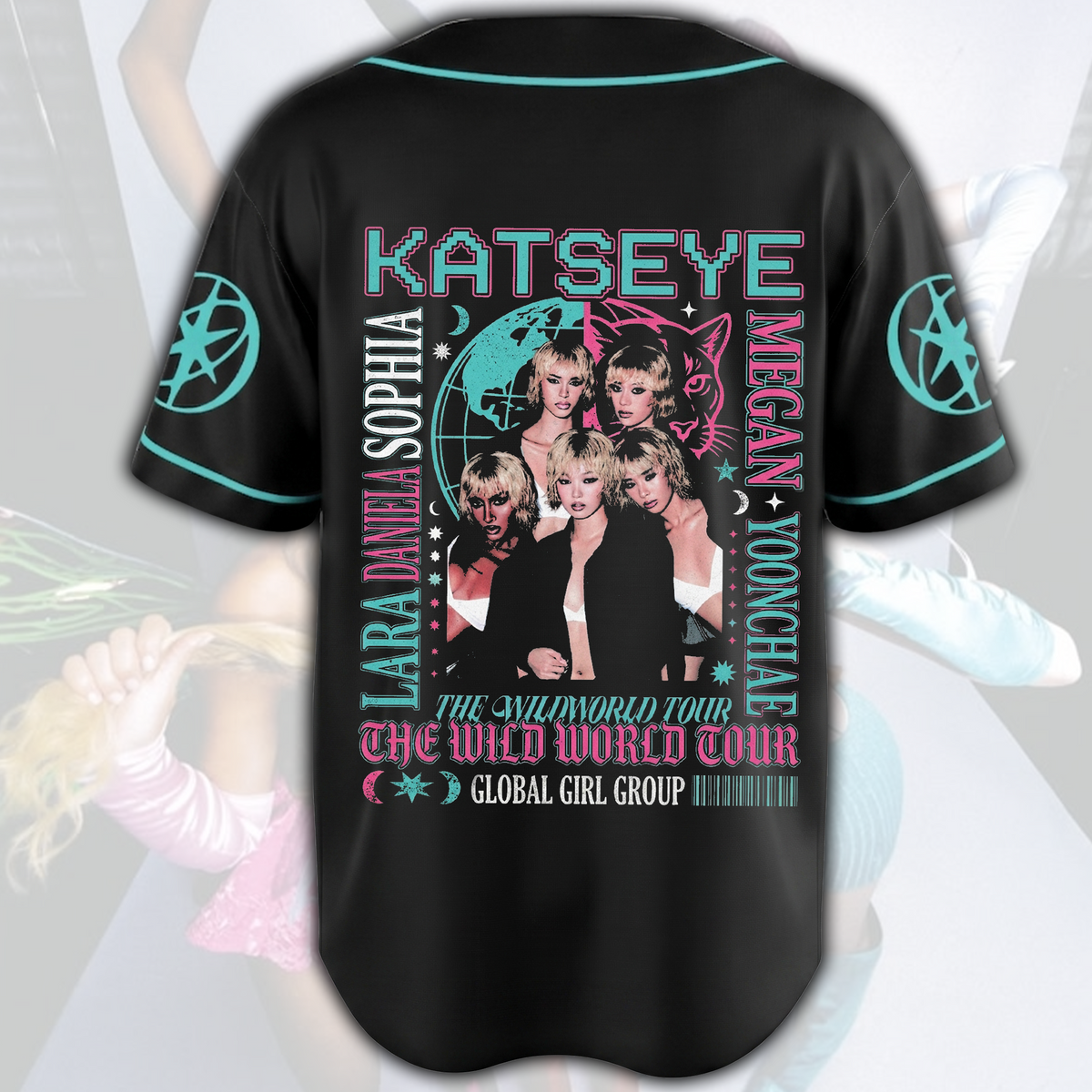 Vintage Katseye The WildWorld Tour Baseballtrikot Special Eyekon Gifts