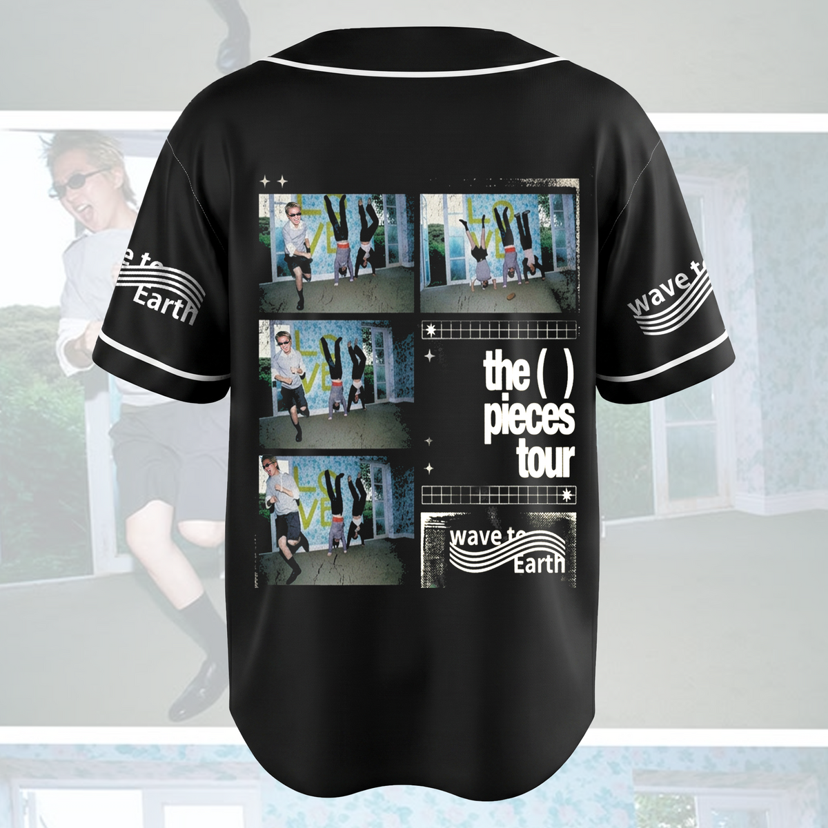 Retro Wave to Earth The Pieces Tour Baseballtrikot Bad Piece Album Fanartikel