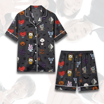 BT21 Happy Halloween BTS Gruseliges Pyjama-Set Fan-Edition