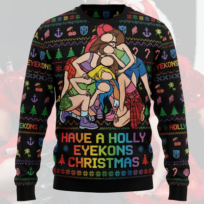 Merry Katseye Ugly Christmas Sweater Fan-Edition