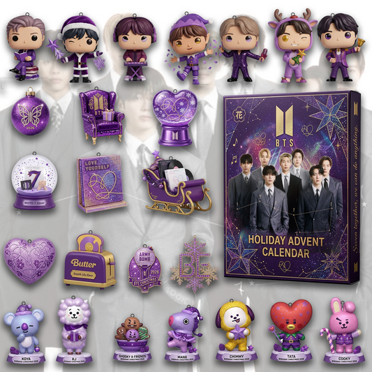 Army Xmas Borahae Advent Calendar 24 Day Blind Box Bangtan Gift For Army