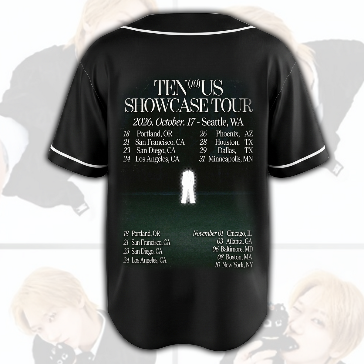 Gedenk-Trikot der TEN 10 US Showcase Tour – Fan-Geschenke