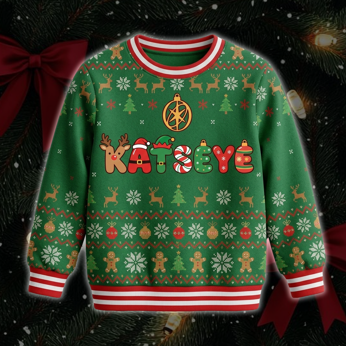 Lovely Katseye Ugly Christmas Sweater Gift For Eyekons