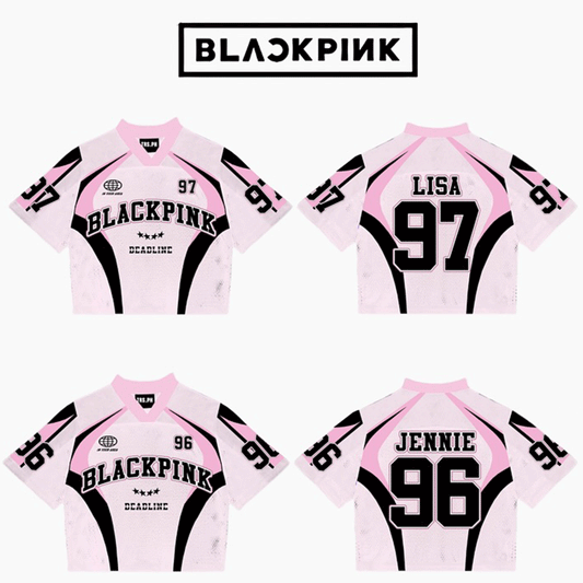 BlackPink Mixed Mesh Jersey Football Vesion In Pink