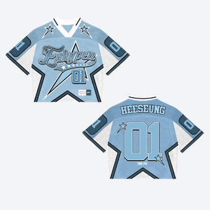 Enhypen Mixed-Mesh-Jersey Fußball V3 Blau Weiß