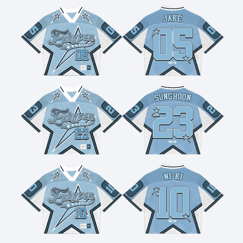 Enhypen Mixed-Mesh-Jersey Fußball V3 Blau Weiß