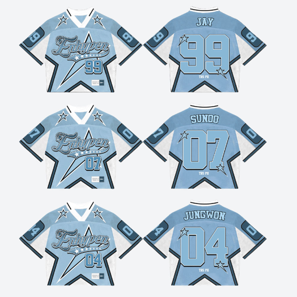 Enhypen Mixed-Mesh-Jersey Fußball V3 Blau Weiß