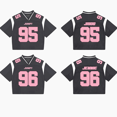 BLACKPINK Version 3 In Grey Pink Mixed Mesh Jersey Football