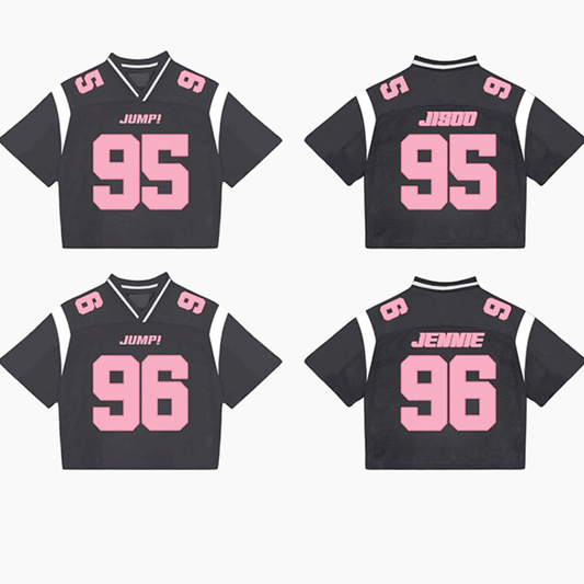 BLACKPINK Version 3 In Grey Pink Mixed Mesh Jersey Football