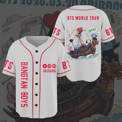 BT21 World Tour Keep Swimming Baseballtrikot