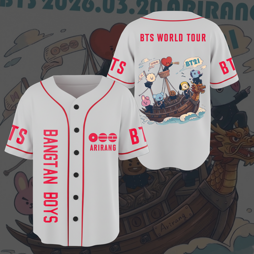 BT21 World Tour Keep Swimming Baseballtrikot