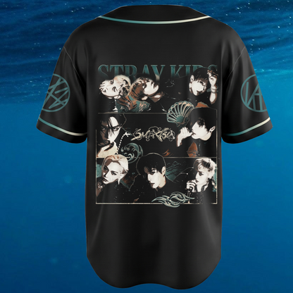 Stray Kids Run It World Tour Baseball-Trikot Edgy Streetwear Geschenk für Fans