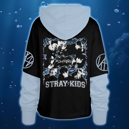 Spooky Stray Kids Wolf Chan Shortstop Hoodie Halloween-Geschenk für Fans
