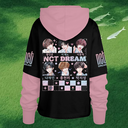 NCT 127 Blingy Full-Group niedliches Cartoon-Maskottchen Doodle Shortstop Kapuzenpullover Geschenk für Fans